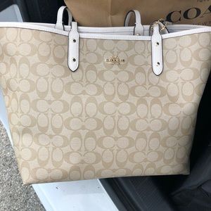 Coach reversible tote